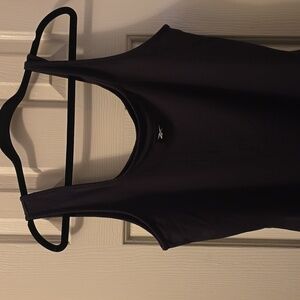 REEBOK SIGNATURE BRAND WOMENS BLACK RIBBED ATHLETIC TANK TOP SIZE LARGE